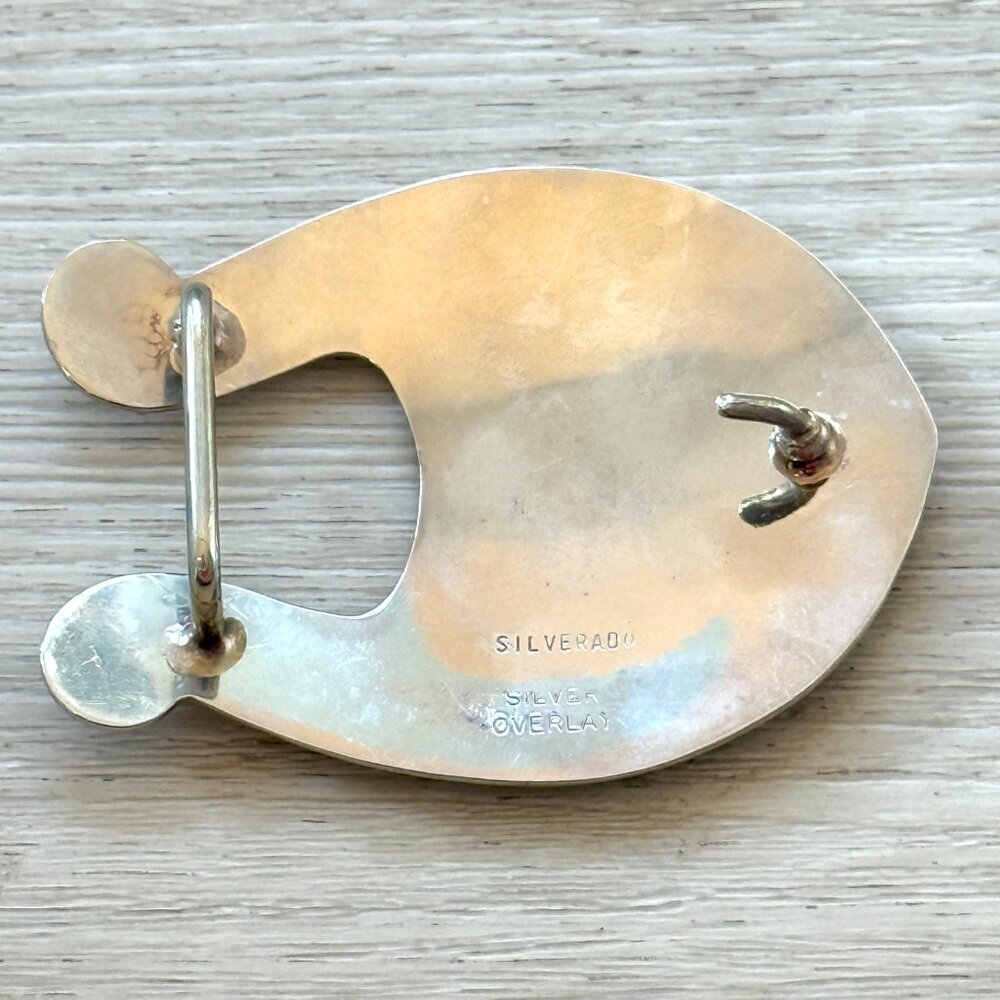 Vintage Silverado Buckle Silver PCQHA Circuit Champion 2000 Western Rodeo Horse - Picture 5 of 11